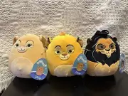 NEW! Disney Lion King Squishmallow Simba Nala & Scar 3 Piece Set 6.5" RARE