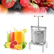 10L Manual Presser Wine Grape Fruit Press Juice Extraction Stainless Steel