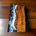 Blue Ocean Epoxy Resin Coffee Table – Handmade Wood & Resin Table for Home decor