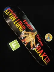 RARE Kevin Spanky Long Mortal Kombat Finish Him Baker Skateboard Deck Pro Rider