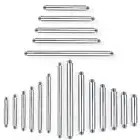 Straight Bar Tongue Rings - Stainless Steel Earrings Body Piercing Jewelry 100PC