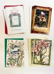 Renaissance Greetings Mixed Christmas Card Set 7 Total Illustrated Cards