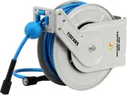 Pressure Washer Hose Reel with Hose, 1/4" × 60Ft Retractable Power Washer Hose R