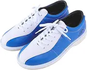 [SDEQA] Mens Bowling Shoes Leather Lace Up Bowling Trainers Lightweight Breathable Comfort