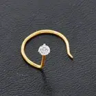 2.3MM I1-I2 Natural Diamond Women's Solitaire Piercing Nose Pin 14K Yellow Gold