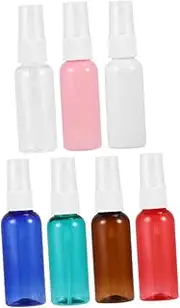 HAKIDZEL 30ml Spray Bottles 7 Pack Perfume Refillable Bottles with Pump Portable Leakproof Durable Perfect for Travel Hair Spray Perfume Random Color