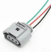 3 Pins Auto Crankshaft Sensor Plug Fog Lamp Waterproof Connector Wire Harness 1J0973723G 1J09737236(Multi)