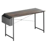 Levede 80x50x75cm Computer Desk with Storage Bag Inductrial Metal Frame Brown