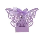 100PCS Wedding Favor Sugar Chocolate Boxes Wedding Decoration for Wedding Birthday Light Purple