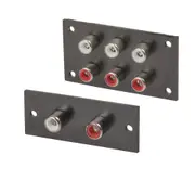 [TechBrands] Phenolic RCA Socket Plate - 2-Way