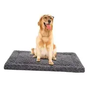 Washable Dog Bed Mat Reversible Dog Crate Pad 41.0"L x 27.0"W x 1.5"Th Grey
