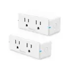 Govee Dual Smart Plug 2 Pack, 15A WiFi Bluetooth Outlet, Work with Alexa and ...