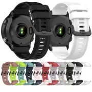 Stainless Steel Black Buckle Rubber Watch Strap For Garmin Forerunner955