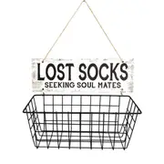 Laundry Room Sock Storage Shelf Wall Decor Organizer for Socks and Accessories