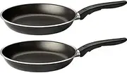 IKEA KAVALKAD Frying Pan Set of 2, Black Teflon Classic Non-Stick Coating