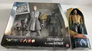 DC JUSTICE LEAGUE STEPPENWOLF V CONTRE BATMAN & AQUAMAN POSEABLE 12" FIGURE SET