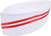 [SAFIGLE] Chef Hat with Elegant Cap for Men Women for Restaurants Cafes Catering and Baking Fit for Culinary Professionals Red