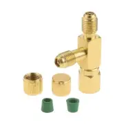 2PCS Quick Coupler Access Tee, 1/4'' Valves Core Tee Adapter with Swivel Conn...