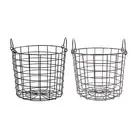 Iron Wire Storage Basket Dirty Clothes Basket for Pantry Closet Living Room