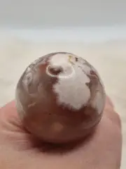 46g Flower Agate Sphere Crystal Tower Gemstone Healing Chakra Gift