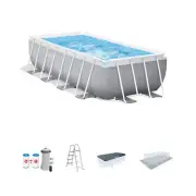 Intex Prism Frame Rectangular Above Ground Swimming Pool Set