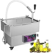 Mobile Deep Fryer Filter Machine,18 L/5.8 Gal Frying Oil Filter System Machine,300W Deep Fryer Oil Filter 10 L/min,Cooking Oil Filter Pump & Oil Hose,for Kitchen Restaurant