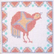 Southwest Pottery Quail Hand Painted Needlepoint Canvas
