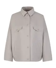 Herno Drop-Shoulder Button-Up Shirt Jacket IT44,IT42 Gray