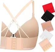 [SAFIGLE] 5pcs Bra Extender Bodice Bra Strap Extender Extension 5 Hooks Bras Extension Bra Extension Hooks Bra Hook Extender Underwear Hooks Stretchy Bra Hooks Polyester