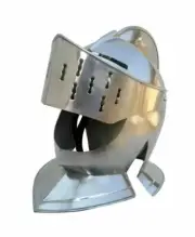 Medieval Closed European Helmet Knight Battle Armor Vintage Helmet