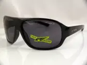 ARNETTE POLARIZED ALTER EGO UNISEX WRAP SUNGLASSES BLACK FRAME GREY LNS NEW RARE