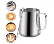Milk Frothing Pitcher Stainless Steel Espresso Steaming With Art Pen 350ML /12OZ