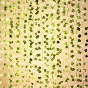 84 FT Artificial Ivy 12 Pack Ivy Vine Greenery Garlands Hanging with 200 LED String Light Fake Leaf Plants