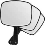 Hand Mirror, Black Handheld Mirror with Handle, 6.3" W X 9.6" L, Pack of 3