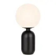 Torcia Round Opal Black Table Lamp