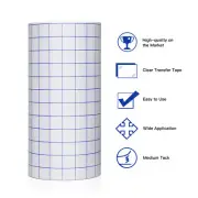 HTVRONT Blue Grid Transfer Tape 6"x50ft Craft Application Paper Adhesive Vinyl