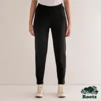 在飛比找momo購物網優惠-【Roots】Roots 女裝- 摩登週間系列 斜紋長褲(黑