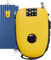 [Generic] Cable Lock Luggage Lock Case Lock Security Cable Lock Luggage Wire Rope Retractable Luggage Suitcase Luggage Lock - Portable 4 Digit Combination Luggage Lock