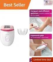 Hair Removal Epilator - Gently Removes Hairs - 2 Speeds - Easy to Use - Washable