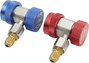 ZenithAur R134A Quick Connector, Adjustable AC Adapter, Coupler Interface Fits with R134 Service Port, 1/4 Male Flare for A/C Manifold Gauge Set