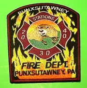 PUNXSUTAWNEY PENNSYLVANIA ( GROUNDHOG PHIL ) PA 4 1/2" FIRE DEPT. PATCH