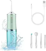 Water Flosser for Teeth Cordless Water Flossers Dental Oral Irrigator with DIY Mode 4 Jet Tips, IPX7 Waterproof,Portable and Rechargeable for Home&Travel