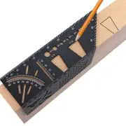 Meichoon Aluminum Alloy Woodworking Square Size Measure Ruler,45/90 Degree Angle