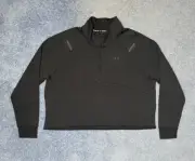 Under Armour Pullover Unstoppable Fleece Crop 1/4 Zip Womens Size XL Black New