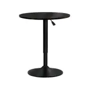 Artiss Bar Table Gas Lift Round Adjustable Kitchen Black