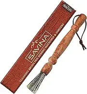 Savina Cleaning Brush for Sewing Machine & Sergers - Sewing Tool, Wooden Lint Brush with a Built-in Hanging Strap. Brushing Lint Out of Sewing Machines.