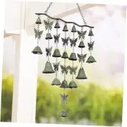 Butterfly Wind Chimes for Outside, Large Strung Verdigris Windchimes with