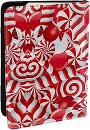 [JEJEA] Candy Canes Print Travel Organizer Credit Cards Case Passport BookPassport Holder Cover Wallet forTraveling,, Black, One Size