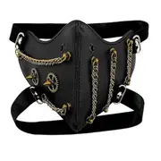 Punk Style Chain Mask Gothic Party Face Cover Cosplay Accessory for Men Women
