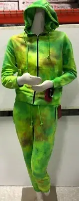 BW ATTIRE WOMEN'S ICE DYE (HAND MADE) TOP & BOTTOM ZIPPER SET ASST. SIZES S-XXL